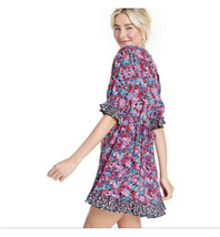 RIXO For Target Puff Sleeve Pink Mixed Floral Dress Women’s Size 4 - £19.45 GBP