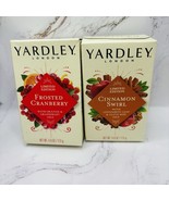 2 Bar Yardley Soap Limited Edition Cinnamon Swirl &amp; Frosted Cranberry 4oz - €11,80 EUR