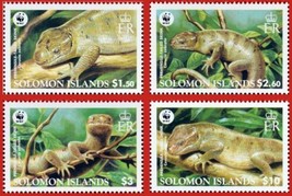 Solomon Islands 1035-1038 MNH Prehensile-Tailed Skinks Lizards ZAYIX 0224S0080M - £3.96 GBP