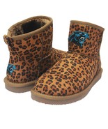 Carolina Panthers NFL Licensed Womens Leopard Print Bling Boot by Love C... - £32.62 GBP