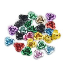 500 pcs 6mm 1/4&quot; Metal Aluminum Tiny Rose Flower Bead Jewelry Making Craft Diy M - £4.69 GBP