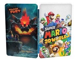 Super Mario 3D World + Bowser&#39;s Fury Steelbook Case No Game [Empty Case] NEW - £43.06 GBP