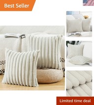 Versatile Set of 2 26x26 Faux Wool Decorative Pillow Covers - All-Season... - $756.61 MXN