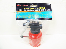 Oiler Cans High Pressure Feed Oil Can 250ML 3.3&quot; Nozzle Pistol Grip Metal Red  - $9.49