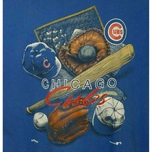 Chicago Cubs T Shirt XL MLB Baseball Nutmeg Vintage 90s Single Stitch Trashed - £23.73 GBP
