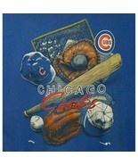 Chicago Cubs T Shirt XL MLB Baseball Nutmeg Vintage 90s Single Stitch Tr... - £23.35 GBP