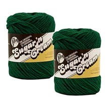 Bulk Buy: Lily Sugar &#39;n Cream 100% Cotton Yarn (2-Pack) (Dark Pine #0016) - £17.95 GBP