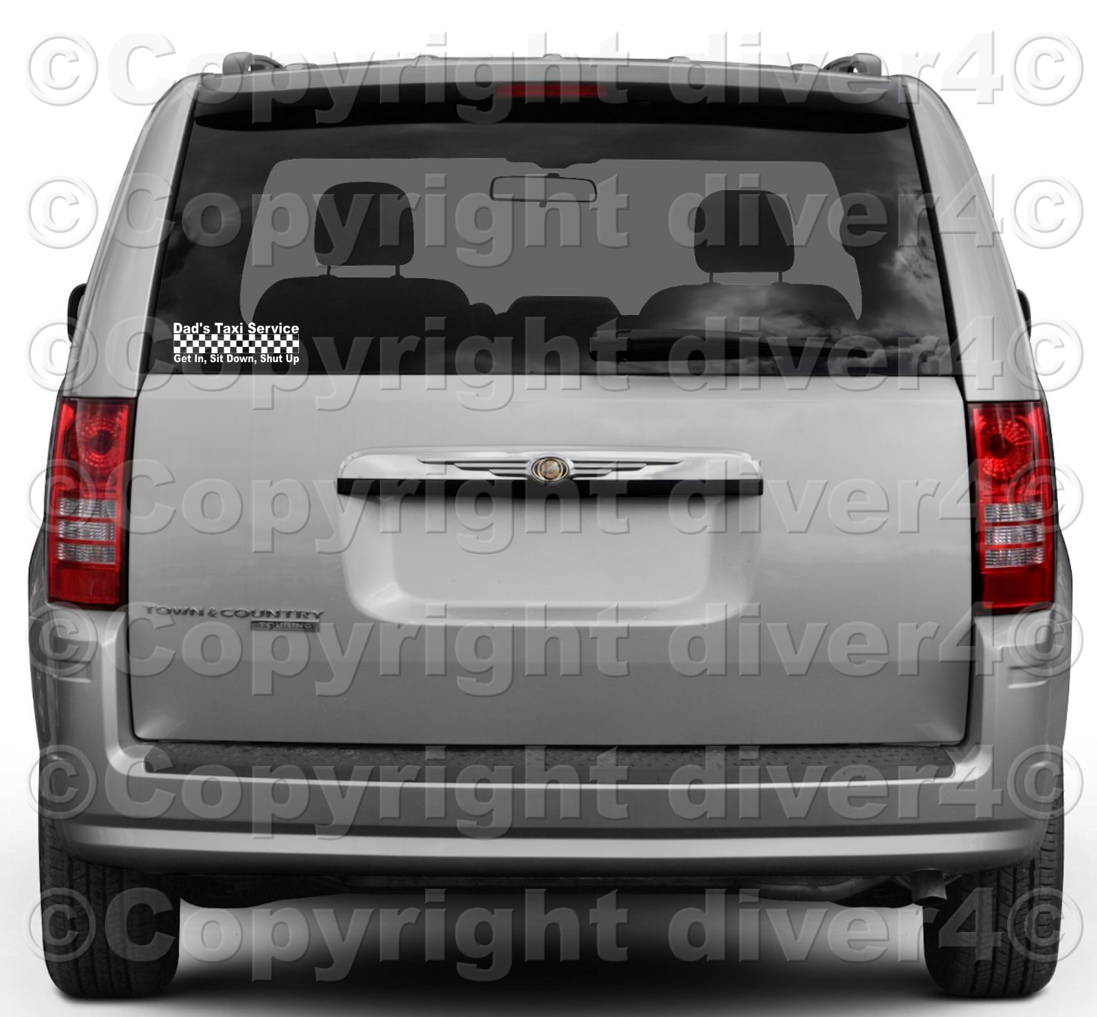 Dad&#39;s Taxi Service Get In Sit Down Shut Up Window Decal Bumper Sticker U... - $7.02+