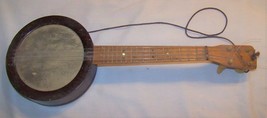 c1920 Vintage Rolando Banjo Ukulele Bakelite Pegs Calf Skin 4 String - £118.69 GBP