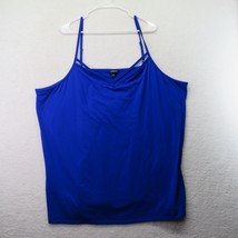Torrid Shirt Womens Sz 6XL Tank Top Blue V Neck Adjustable Straps Stretch - $17.81