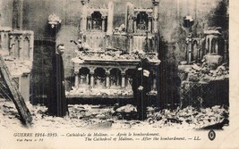 Guerra 1914-15 ~ Apres Le BOMBARDMENT-WW1 Damage-Bombs In Francia Lotto 5 - £11.59 GBP