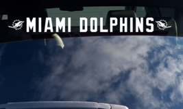  Miami Dolphins 23&quot; Vinyl Car Truck Decal Window Sticker  - £12.47 GBP