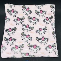 Baby Blanket Unicorn Alicorn Pegasus Rainbow Pink Single Layer - £5.61 GBP