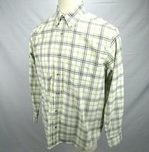 Eddie Bauer Button Down Dress Shirt Mens Sz L Long Sleeve Plaid Casual Apparel - $19.80