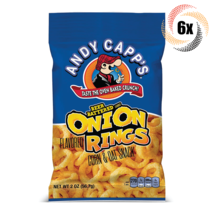 6x Bags Andy Capp&#39;s Beer Battered Flavored Oven Baked Onion Rings Chips 2oz - £16.81 GBP