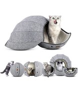 Foldable Cat Tunnel Bed: The Ultimate Interactive Retreat For Your Felin... - $38.95