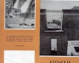 Asswan Egypt Brochure Temple of Phylea Asswan Low Dam 1950&#39;s - $19.80