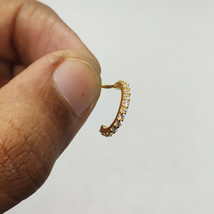 L Forme Nez Bague Clou Boucle Lab-Created Moissanite 20Ge 18K Argent Pla... - $21.92
