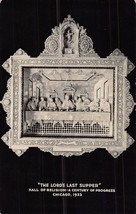 Chicago~Century PROGRESS-HALL Of RELIGION-LORDS Last Supper Photo Postcard Size - £8.51 GBP