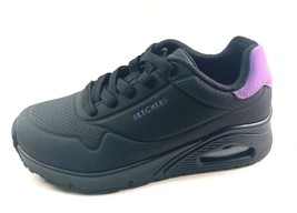 Skechers 177092 Black/Purple Uno Stand on Air Memory Foam Lace Up Sneaker - £59.36 GBP