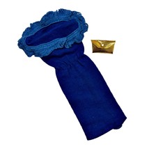 VTG Barbie Fashion Pak Blue Knit Dress Spectator Sport and Gold Clutch 1963-65 - £33.88 GBP