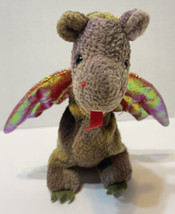 VTG 1998 TY Beanie Babies Plush Dragon Scorch Sparkle Wings 10&quot; Head to ... - £9.28 GBP