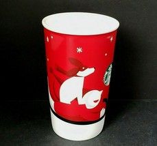 Red &amp; White Starbucks 2011 16 oz. Bone China Christmas Mug Cup - $15.27