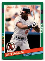 1991 Donruss #510 Max Venable    California Angels Baseball Cards EX/NM ID:57658 - £1.31 GBP