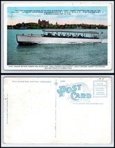 NEW YORK Postcard-Thousand Islands, New Motor Boat &quot;Paul&quot; St. James Dock P49 - £3.10 GBP