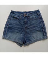 Time and Tru Denim Shorts Womens Size 6 Blue Jean High Rise Cuffed Mediu... - $7.20
