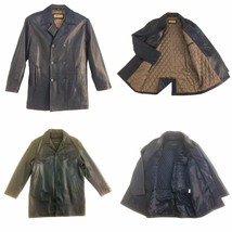 Jim &amp; Mary Lou, Vintage,Men&#39;s,Button Up, Genuine Leather, 3/4 Length Coat/Jacket - £234.89 GBP