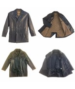 Jim &amp; Mary Lou, Vintage,Men&#39;s,Button Up, Genuine Leather, 3/4 Length Coa... - £236.23 GBP