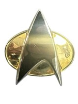 Vintage 1988 STAR TREK Uniform Metal Emblem Badge Pin Paramount HOLLYWOO... - $9.89