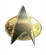 Vintage 1988 STAR TREK Uniform Metal Emblem Badge Pin Paramount HOLLYWOO... - $9.89
