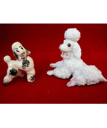 Poodle Dog Puppies Fun Figurines Vintage Lot of 2 Mid-Century Japan  - £20.28 GBP
