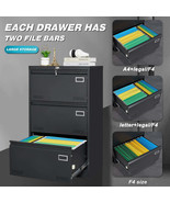 Metal Lateral File Cabinet with Lock: 3 Drawers - $251.60 CAD