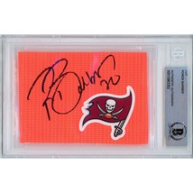 Ronde Barber Auto Tampa Bay Buccaneers Signed Football Pylon Beckett BGS Slab - £97.62 GBP