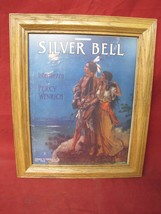 Antique Oak Framed Sheet Music Silver Bell Native American - £27.86 GBP