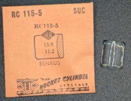 NOS SUC Acrylic Watch Crystal for Benrus 13.9 x 11.2 mm - RC 115-5 - $11.08