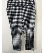 New York And Company Black Checker High Rise Pull On Dress Pants Size XL... - $29.99