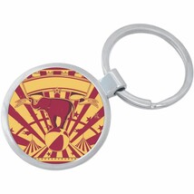 Red Gold Circus Elephant Keychain - Includes 1.25 Inch Loop for Keys or Backpack - £8.58 GBP