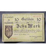  German 10 Mark 1918 Kriegsnotgeld Der Stadt Elberfeld Uncirculated Bank... - £3.91 GBP