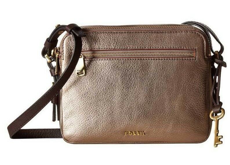 New Fossil Women Piper Toaster Leather Crossbody Bags Variety Colors - $131.99