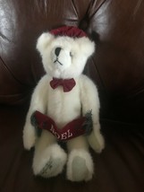 Mary Meyer Green Mountain Bears White Plush Jointed Teddy Bear w NOEL Christmas  - £11.68 GBP