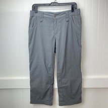 Duluth Trading DuluthFlex Dry On The Fly Capris Sz 8 Gray Cropped Hiking Pants - £21.98 GBP