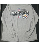Reebok Pittsburgh Steelers Superbowl XL Champions Long Sleeve TShirt Men... - £17.87 GBP