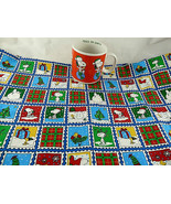 Peanuts Snoopy Christmas Willits Mug + Fabric 45W X 53&quot; Long  - $35.26 CAD