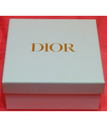 New Authentic Square White Textured DIOR Gift Box Gold Letters Card Pouc... - £10.28 GBP