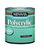 Minwax Polycrylic Clear Satin Protective Finish, 1/2 Pint, Water Based - £14.23 GBP