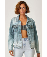 RISEN Button Up Ombre Washed Jacket - £50.21 GBP